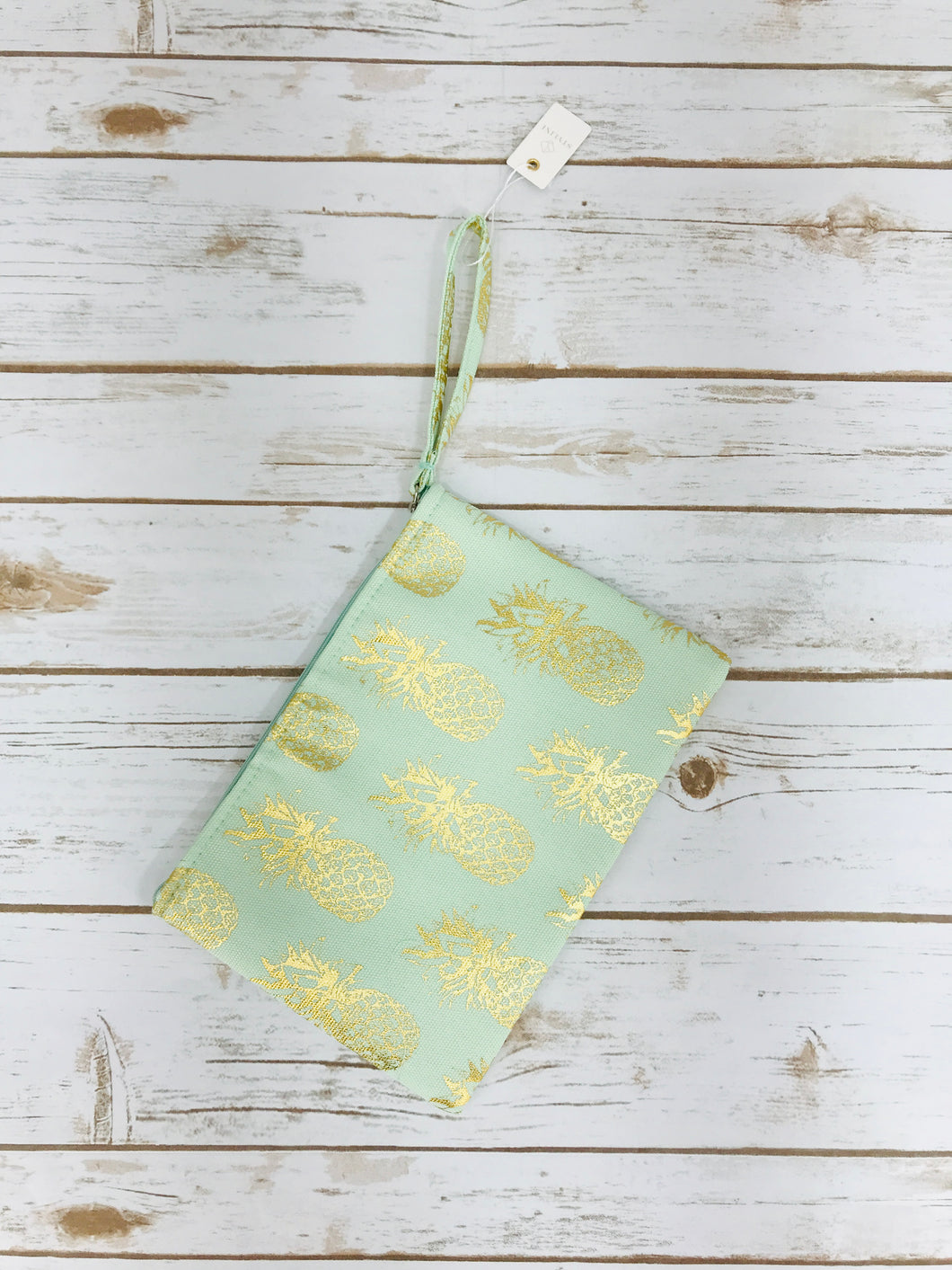 Mint Gold Foil. Pineapple Pouch - P100